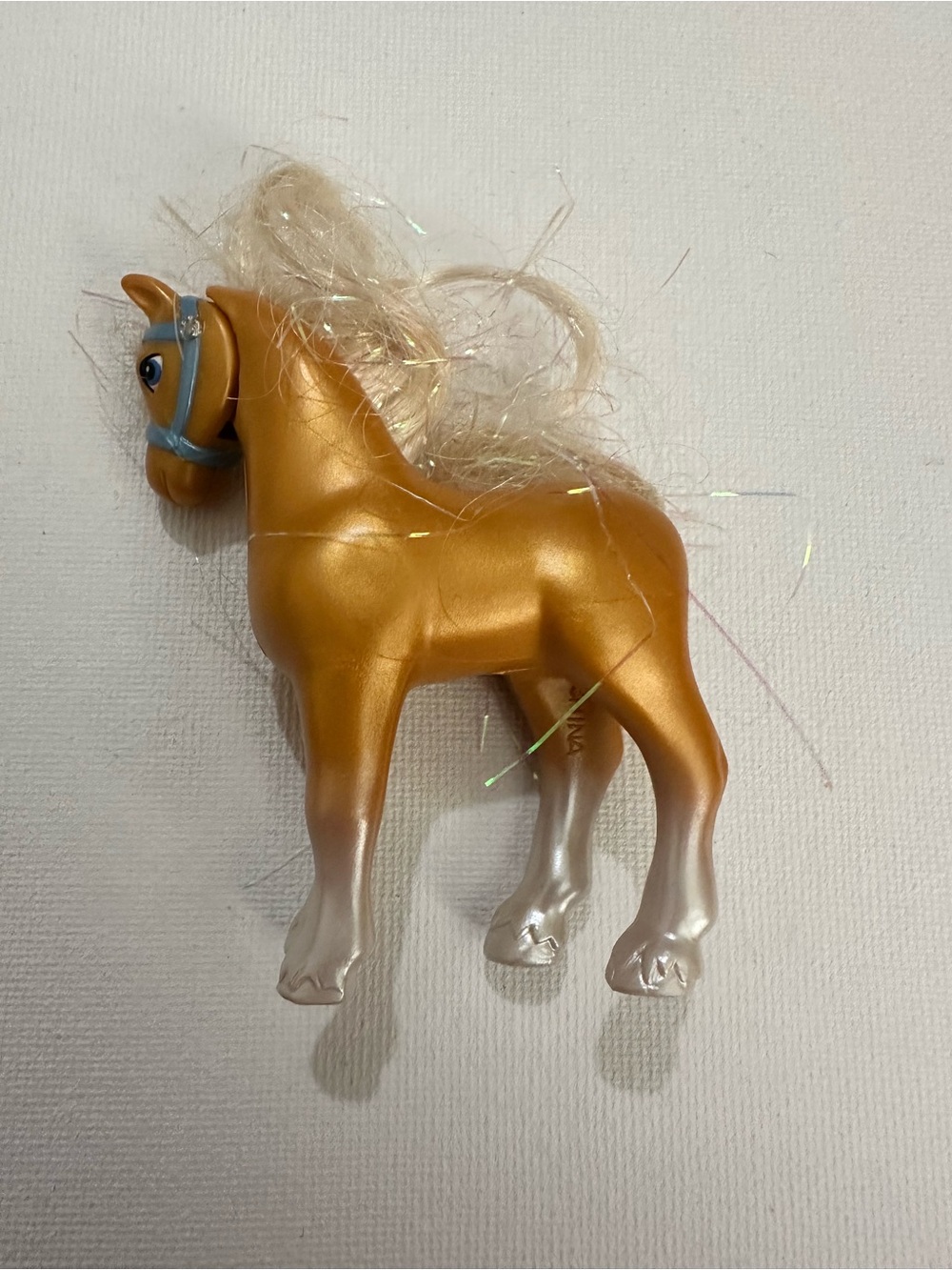Vtg 1990's Kenner Littlest Pet Shop Sparkling Pony Horse Sky Blaze Palomino 3" - Picture 3 of 7